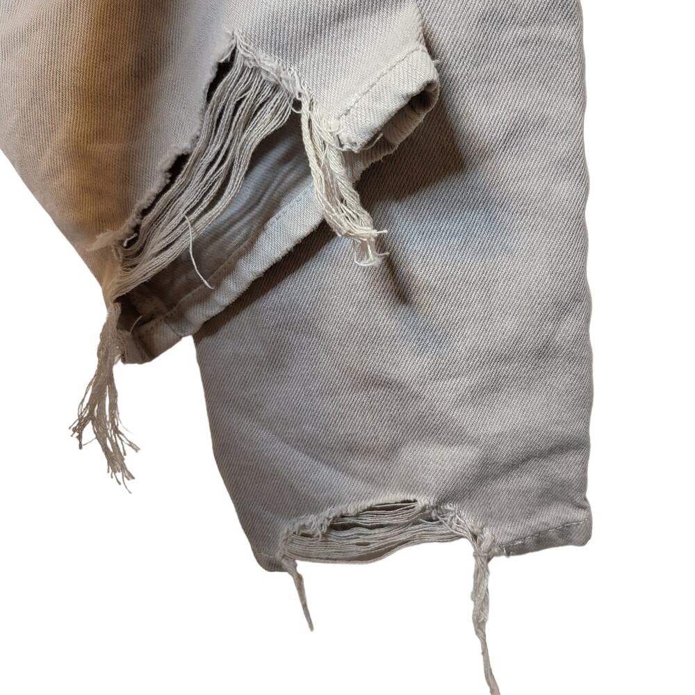 NWT American Eagle Mom Jeans High Rise Waist destroyed Grey sz 28W 6 regular - Picture 4 of 6